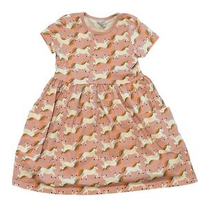 Hanna Andersson Pink Unicorn Swing Dress 6-7
